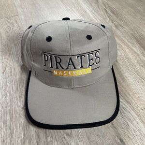 Vintage Pittsburgh Pirates Hat Snapback MLB Baseball Beige‎ Black Fantastic Cap